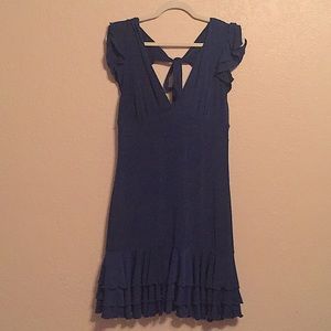 Navy Ruffle Dress